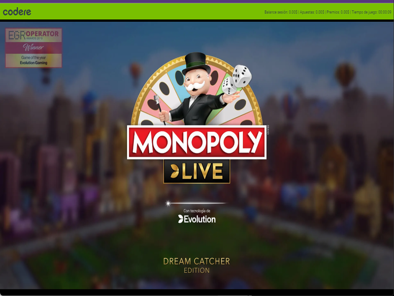 Monopoly Live en el casino online de Codere
