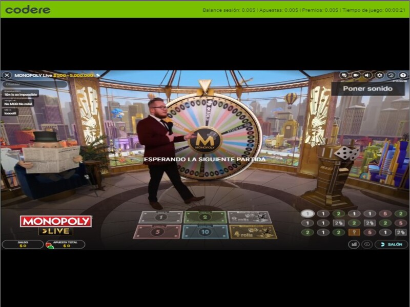 Características de Monopoly Live en el casino online Codere